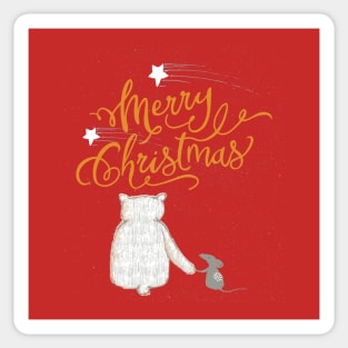 Merry Christmas - Bear Sticker